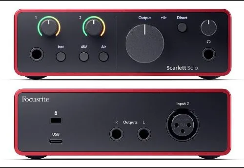 Focusrite Scarlett Solo 4rd Gen Аудио интерфейс USB.